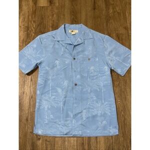 Joe Marlin Men's Baby Blue‎ Hawaiian Shirt Medium
